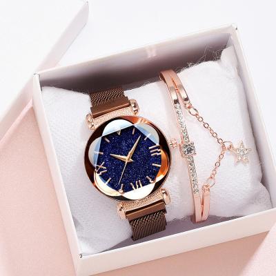 China Auto Date Starry Sky Watch With Magnet Luxury Watch Ladies Waterproof Rose Gold Women Watches Diamond Box Female Wristwatch For Gift Clock for sale