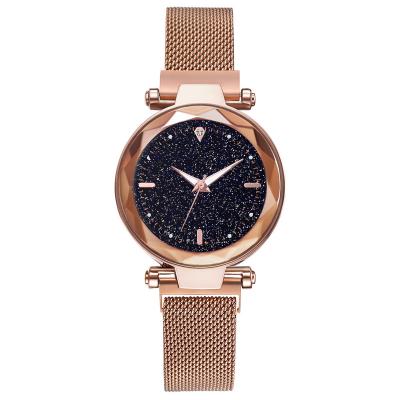 China Auto Date Fashion CZ Top Strap Wrist Watch Set Simple CZ Strap Starry Sky Watch Set For Women Gift for sale