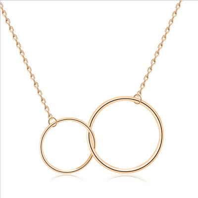 China S925 Sterling Silver Generations Jewelry Grandma's Mother's Daughter Three CLASSIC Interlocking Circles Necklace For Gift for sale