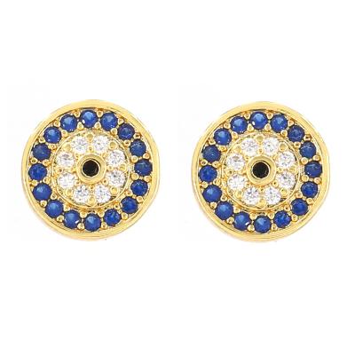 China Best Selling FASHIONABLE Mini Earrings 18K Gold Plated Cute Eyes Blue Zircon Ladies Stud Earrings Jewelry for sale