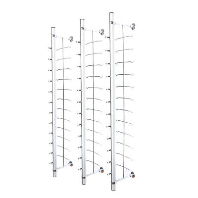 China Aluminum Alloy Aluminum Alloy Sunglass Display Rack Shelf Bracket Rod Wall Mounts Display Rack Shelves Optical Racks Bar for sale