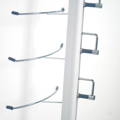 China Lockable Standing Wall Display Eyeglasses Shelves Racks Rod Aluminum Alloy Eyewear Display Rack Shelf Rack Y016-16 for sale