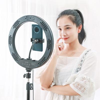 China wholesale ring light for phone life mobile phone ring light for sale smartphone ring light with remote control 3000K-6500K holder A501 for sale