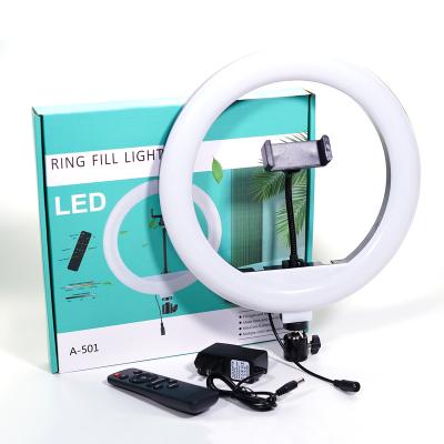 China ring light for phone life mobile phone ring light for sale smartphone ring light with support remote control Shenzhen 3000K-6500K A501 for sale