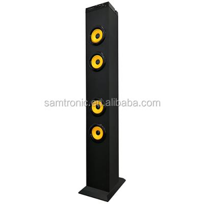 China Samtronic Cheap Wireless Sound Tower Loudspeaker Home Floor Standing Wooden Tower Speaker T11 for sale