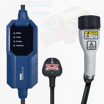 China Type2 EV Charger Part Number 62196 Connector 16A EV Portable Charger 3.84KW With UK Plug Ali-TJ-RX-UK-7.5M for sale