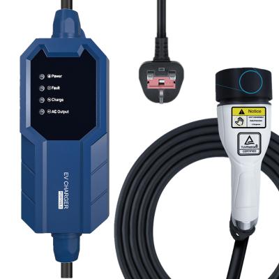 China 16A Portable Type2 EV Charger Station EV Charger 3.84KW With UK Plug For EV Car Ali-TJ-RX-UK-7.5M for sale