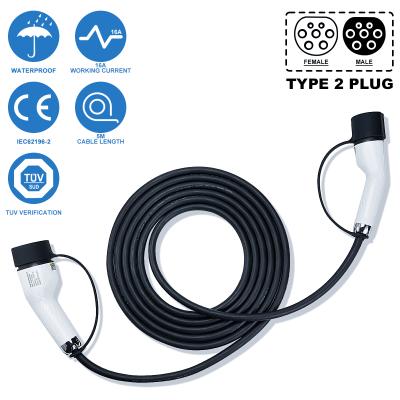 China EV Portable Charger Cable 32A EV Charging Electric Car Charger 7.6KW 5M NT-SQ-T 2 AC 32 - T 2 - for sale