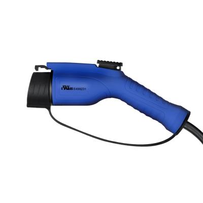 China Professional ev car charging connector rated current charging gun type 1 j1772 (blue) with 6M Cable NT-EVPLUG-T1-6M-L for sale