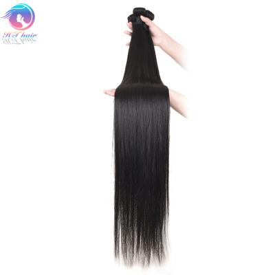 China 3 Bundles With Lace Closure Unprocessed Brazilian Hair Bundles 32 34 36 38 40 Inch Long Virgin Hair 9A Brazilian Straight Hair for sale