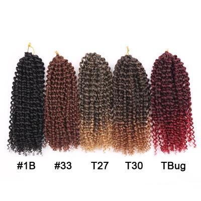 China Synthetic Hair Bundles HTHAIR Crochet Afro Kinky Curly Synthetic Jerry Curly Hair 8-12inch 3pcs/pack Synthetic Braiding Hair for sale