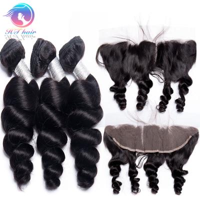 China Hair Bundles Deal Loose Wave 9A Brazilian Hair Bundles Brazilian Hair Bundles Unprocessed Headband for sale