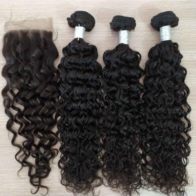 China Hair Bundles Deal Ready To Ship No Chemical 100 Percent Brazilian Virgin Water Wave High Quality Brazilian Hair for sale