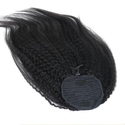 China Can Be Dye And Bleach HTHAIR Cuticle Aligned Hair Ponytails Extensions Wholesale Barided Ponytails Virgin Brazilian for sale