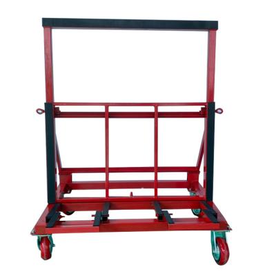 China Folding and retracting High quality glass transport wagons granite shop stone moving cart  For Storage And Transport for sale