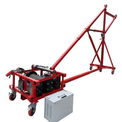 China Detachable NEW Mobile Portable Straight Arm Dual Motor Construction Cranes For Door And Window Glass for sale