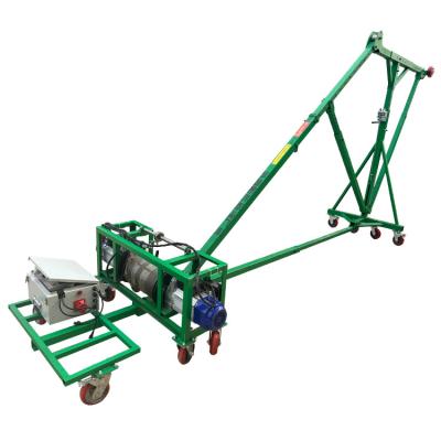 China Detachable 2023 Portable mobile  wheel floor mini shop manual crane lifting crane for sale