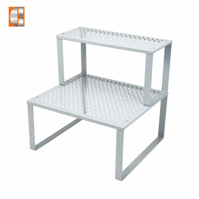 China Sustainable Organizer Shelf Rack Galvanized 2 Tiers Sheet Cabinet For Kitchen for sale