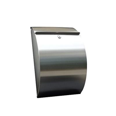 China Wall Mounted Waterproof Stainless Steel Mail Mount Mailbox With Newspaper Compartment for sale