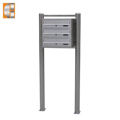 China 3 Configuration 201 Stainless Steel Free Locking Standing Mailbox For Home for sale