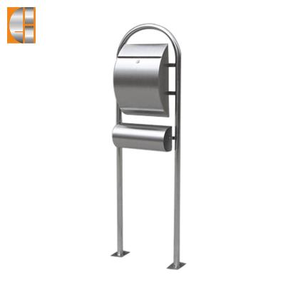 China Stainless Steel Wall Mounted Outdoor Waterproof Locking Mailbox With Rack for sale