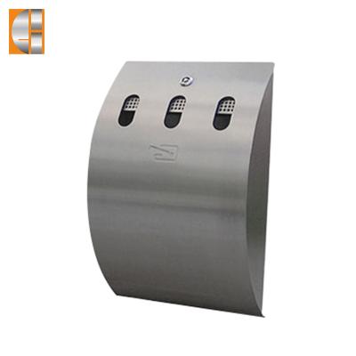 China Factory Street Sustainable Wall Mounted Stainless Steel Ashtray Trash Can for sale