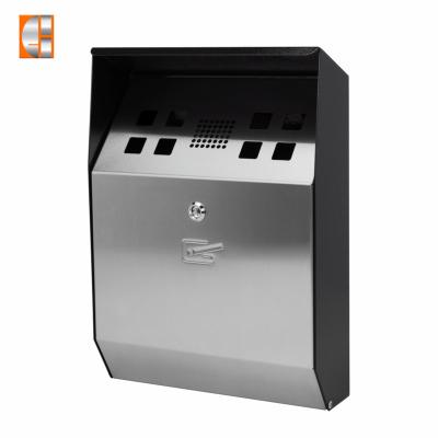 China Wall Mounted Ash Collection Smoking Disposal Station Metal Butt Receptacle for sale