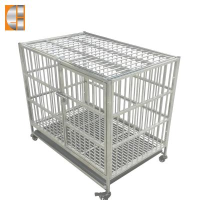 China Sustainable Metal Pet Kennel Playpen With Two Prevent Escape Lock , Large Dogs Cage With Wheels for sale