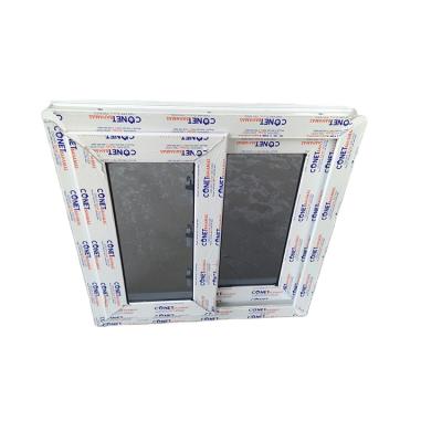 China Screen China pvc windows pvc strong upvc economical hurricane impact folding windows with laminated gray tinted glass for sale