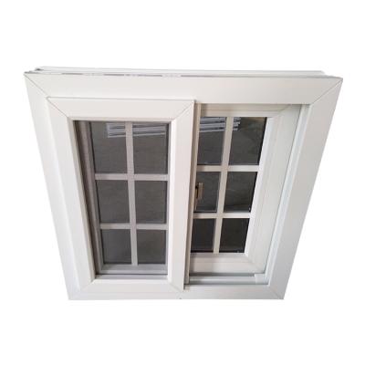 China Magnetic upvc sliding windows / double screen upvc pvc doors and windows pvc glazed sliding windows for sale