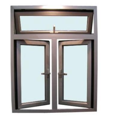 China Screen Arch Folding Storm Casement Top Aluminum Windows And Doors With Double Laminated Glass for sale