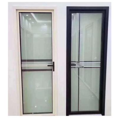 China Waterpfoof Aluminum Frost Door Interior Waterproof Price/Swing Smoked Glass Bathroom Toilet Kitchen Made In China for sale