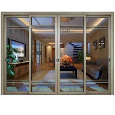 China Sound insulation folding sliding door glass design interior double glazed sliding door made in china for sale