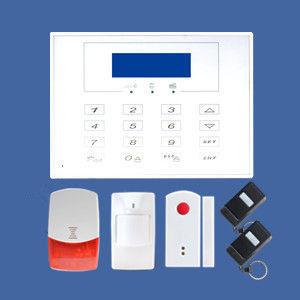 China GSM/PSTN Dual network wireless home alarms in LCD screen supporting CID for sale