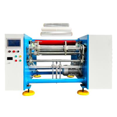 China 0.009-0.03mm Raw Material Semi-automatic 2 Spindles Aluminium Foil Rewinding Machinery for sale