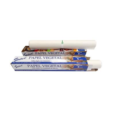 China Papel de hornear de silicona de celulosa de madera 100% con doble recubrimiento para cocina y freidora de aire en venta