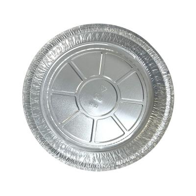 China Custom Food Packaging Container Pizza Baking Pans Disposable Round Aluminum Foil Tray for sale