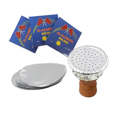 China Silberne Wasserpfeife Shisha Aluminiumfolie Papier mit Loch für Tabak Schüssel Zubehör zu verkaufen