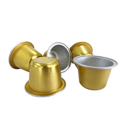 China Sealable Smooth Wall Disposable Aluminum Foil Coffee Capsules for Pet Food Packing for sale