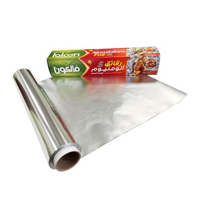 China Custmized Logo Kitchen Food Wrapping Silver Household Aluminium Foil Roll for Kitchen for sale