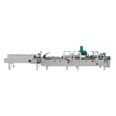 China Automatische doos maken folder Gluer plakmachine voor aluminium folie rollen doos vouwen Te koop