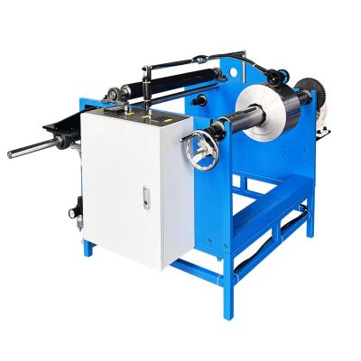 China Small Household Type Manual Aluminium Foil Roll Rewinding Machine with 350 KG Capacity for sale