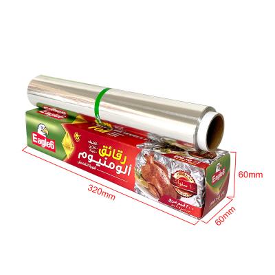 China Voedingsmiddelen Huishoudelijk 5m-300m Heavy Duty Aluminium Foil Roll met aangepaste kleur doos Te koop