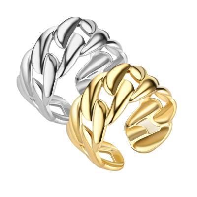 China 2022 FASHIONABLE European and American popular soft couples ring new titanium ring fashion steel open chain ring soft wholesale for sale