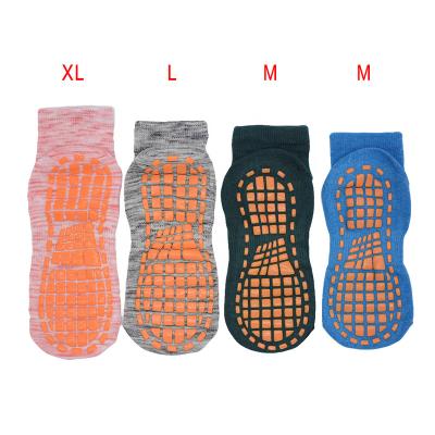 China Anti Slip Inflatable Trampoline Logo Yoga Jump Sports Grip Inflatable Socks Wholesale Custom Anti Slip Socks for sale