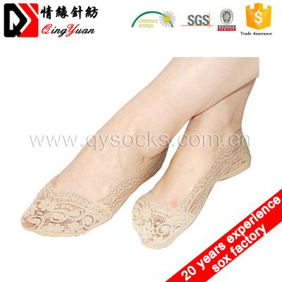 China Lady Lace Transparent Sexy Anti-slip Nylon Foot Fashion Woman Invisible Booties Low Cut for sale