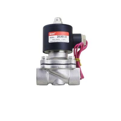 China Factory 2S160-15 G1/2 220V Stainless Steel Valve SS304 SS316 Water Solenoid Valve for sale