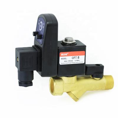 China OPT General Series Automatic Automatic Brass Electronic Water Drain Valve With Mechanical Pneumatic Solenoid Valve Timer for sale