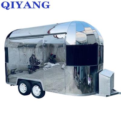 China Mobile Vegetable Processing Plant Concession Food Dining Car Kitchen Food Trucks With Freezer Ice Cream Trailer for sale