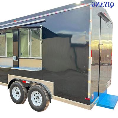 China 2023 American Popular Street Vegetable Processing Factory Outdoor Fast Food Truck Food Trailer/China Mobile Food Dining Car for sale